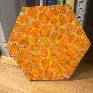 Urban Honeycomb 🍯 11.5 x 12 x 0.75 inch hexagonal painting